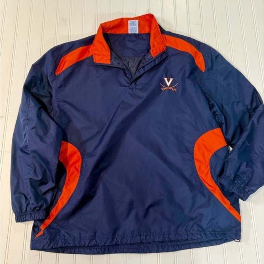 Virginia University NCAA Navy and Orange Windbreaker Jacket